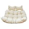 Leisuremod 2-Person Hanging Egg Chair Cushion, Weather-Resistant, Headrest & Zippered Cover ES52C-BG - alternate 1
