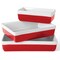 Martha Stewart 3 Piece Rectangular Stoneware Nesting Baker Set in Red 99433.03R - alternate 1