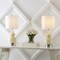 Jonathan Y Cora 22" Classic Vintage Glass LED Table Lamp with USB Charging Port, Cream, 2PK JYL1125A-SET2 - alternate 4