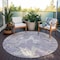 Homeroots 8' Lavender And Ivory Round Abstract Washable Indoor Outdoor Area Rug 600104 - alternate 3