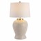 Jonathan Y Regency Palm Leaf 31.5" Ceramic/Metal Bohemian Cottage LED Table Lamp, Cream JYL6617A - alternate 1