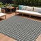 Homeroots 9' X 12' Black And Ivory Geometric Washable Indoor Outdoor Area Rug 614723 - alternate 1