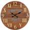 Homeroots 24" Brown Solid Wood Silent Analog Round Wall Clock 554637 - alternate 2