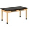 Diversified Spaces Wooden Leg Tables with Compartments, Oak, Wood Frame, 60 in W, Black C721LBBK30E - alternate 1