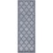 Homeroots 6' Denim Blue And Ivory Geometric Indoor Outdoor Area Rug 556289 - alternate 1