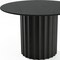 Homeroots 46" Black Solid Wood Pedestal Base Round Top Dining Table 721075 - alternate 2