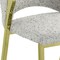 Homeroots Beige and Gold Upholstered Boucle Wing Back Dining Side Chair 573341 - alternate 3