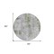 Homeroots 8' Olive Green And Gray Round Abstract Washable Indoor Outdoor Area Rug 587880 - alternate 2