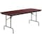 Flash Furniture Rectangle Folding Table, Laminate Top, Wood Grain YT-3072-MEL-WAL-GG - alternate 1