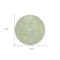 Homeroots 8' Artichoke Green And Ivory Round Damask Washable Indoor Outdoor Area Rug 603493 - alternate 3