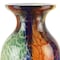 Homeroots 11" Blue Green And Orange Urn Murano Glass Table Vase 375779 - alternate 3