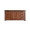 Homeroots 60" Brown Solid Wood Enclosed Storage Distressed TV Stand 528727 - alternate 1