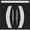 Vdomdoors Metal Double Doors Deux 6500 Black Enamel Frosted Glass Top Transom Entry Modern Painted (W72xH80+1 DEUX6500DEXD-BLK-W72xH80+14-RH-I - alternate 2