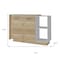 Homeroots 59in Natural White and Brown Wood Kitchen Island Set With Storage 519054 - alternate 2