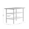 Flash Furniture Reese 30x48 Portable Work Table, Stainless Steel Top Shelf and 2 Adjstbl Glvnzd Steel Undershelves NH-WT-GU-3048-GG - alternate 3