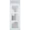 Vdomdoors Front Exterior Prehung FiberGlass Door Frosted Glass / Manux 8552 White Silk / Transom Window / Off MANUX8552EXD-WS-W30 x H80+14-RH - alternate 1