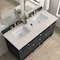 James Martin Vanities Lorelai 60" Double Vanity, Black Onyx, w/ 3 CM Siberian Silestone Top w/FreePower Wireless Charger 424-V60D-BKO-FSFR - alternate 2