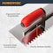 Powertec Stainless Steel Trowel with 1/4in x 1/4in Square Notch, Soft Grip Handle for Cement, Concrete 72180 - alternate 2