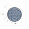 Homeroots 8' Navy Blue And Ivory Round Geometric Washable Indoor Outdoor Area Rug 610837 - alternate 2