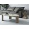 Homeroots 47" Beige and Oak Distressed Cement Oval Coffee Table 572275 - alternate 2