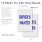 Signmission Drivers Wanted, Vinyl Decals Only 24 Inch x 36 Inch, Vinyl Decal, 2PK DSB-2436-2PACK-Drivers Wanted - alternate 2