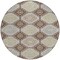 Homeroots 8' Chocolate And Beige Round Floral Washable Indoor Outdoor Area Rug 610747 - alternate 2