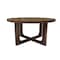 Homeroots 36" Brown Solid Wood Round Cross Legs Coffee Table 606250 - alternate 1