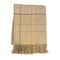 Homeroots 50" X 67" Stone And White Cotton Blend Woven Plaid Throw Blanket with Fringe 633073 - alternate 2