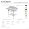 Kingston Brass 36-Inch Carrara Marble Console Sink with Acrylic Legs and Shelf, 8-Inch, 3-Hole LMS36MAB1 - alternate 2