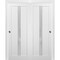 Sartodoors Closet Bypass Interior Door, 60" x 96", White QUADRO4112DBD-WS-6096 - alternate 2