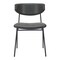 Homeroots Set of Two Gray and Black Upholstered Faux Leather Open Back Dining Side Chairs 555809 - alternate 3