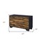 Homeroots 47" Walnut Black And Finish Manufactured Wood Six Drawer Double Dresser 490489 - alternate 2