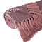 Homeroots 50" X 60" Pink Woven Cotton Striped Throw Blanket with Tassels and Embroidery 548936 - alternate 2