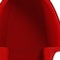 Homeroots 38" White And Red Fiberglass And Wool Swivel Egg Chair With Ottoman 522858 - alternate 5