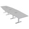 Skutchi Designs 16ft Hexagon Conference Table With Power | Harmony Series | 16 Person Meeting Room Table HAR-HEX.IR-48X192-T-U779-ESIL - alternate 1