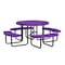 Leisure Craft Round Portable Picnic Table, Purple, 46 in T46ROP-PURPLE - alternate 1