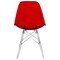 Leisuremod Dover Dining Side Chair with Acrylic Legs, Transparent Red, 4PK EPC19TR4 - alternate 2