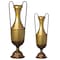 Uniquewise Set of 2 Antique Style Metal Jug Floor Vase with 2 Handles - Vintage Inspired Rustic Design for QI004440.2 - alternate 1