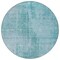 Homeroots 8' Aqua Teal Blue And Gray Round Abstract Washable Indoor Outdoor Area Rug 587256 - alternate 3