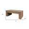 Homeroots 49" Natural Wood Chunky Rectangular Coffee Table 694837 - alternate 2