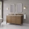 James Martin Vanities Brittany 60" Double Vanity, Pecan w/ 3 CM Eternal Jasmine Pearl Silestone Top 655-V60D-PCN-3EJP - alternate 3