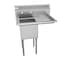 Koolmore 1 Compartment Stainless Steel NSF Commercial Kitchen Prep & Utility Sink with Drainboard SA151512-15R3 - alternate 3