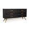 Homeroots 63" Dark Brown Solid Wood Six Drawer Double Dresser 473119 - alternate 2