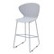 Homeroots Set of Two 26" Gray Heavy Duty Plastic and Metal Low Back Counter Height Bar Chairs, 2PK 555092 - alternate 2
