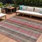 Homeroots 8' X 10' Red Pink And Pewter Plaid Washable Indoor Outdoor Area Rug 614002 - alternate 1
