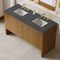 James Martin Vanities Hudson 60" Double Vanity, Honey Oak w/ 3 CM Parisien Bleu Silestone Top 435-V60D-HNO-3PBL - alternate 3