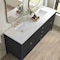 James Martin Vanities Vanity, without top, Carbon Oak, 71.88 in W x 23.5 in D,  485-V72-M-CBO - alternate 3
