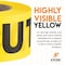 Xpose Safety Caution Tape, PVC, Caution, High Visibility Yellow, 3 in W., 1000 ft L., 48 PK PCT-48-X - alternate 2
