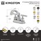 Kingston Brass Knurled Double-Handle 4" Centerset Bathroom Faucet with Brass Pop-Up, Polished Nickel KS8616KNL - alternate 2