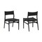 Armen Living Erie Black Woven Paper Cord and Wood Dining Chairs - Set of 2 LCERSIBLK - alternate 1